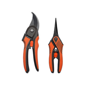 Coarse Pruning Shears Stainless Steel 1cm Max Diameter Manual Operation For Branch Trimming Orange Rubber Handle - Product Image 3