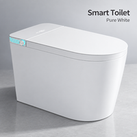 Electric Smart Toilet Ceramic Bidet Toilet One Piece Toilet with Heated Seat Warm Air Dryer for Bathroom
