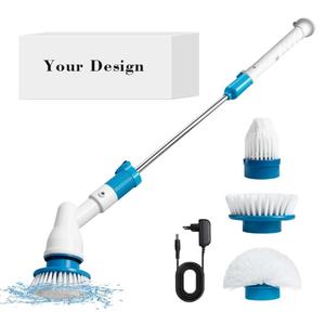 0728 3-in-1 Floor Scrubber Stainless Steel Mini Mop Cordless Spin Power <b>Brush</b> for <b>Pet</b> Hair & Spills - Product Image 4