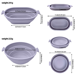 Panier de Fermentation Pliable en Silicone Alimentaire Résistant aux Hautes Températures, Compatible Lave-Vaisselle et Four, Outil de Cuisson et de Pâtisserie - Product Image 5
