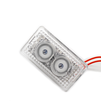 2pcs Lumière de Logo de Porte de Voiture Double Mode HD Projecteur LED Lumière de Bienvenue 6V Nouvelle Condition Compatible avec les Accessoires Tesla