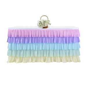 Rectangle White <b>Table</b> Skirting Designs <b>Table</b> Skirt <b>Table</b> - Product Image 3