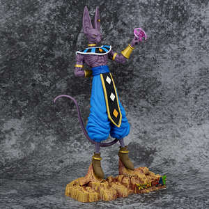 Statue de divinité surnaturelle d'anime de qualité supérieure en gros, figurine de personnage de chat violet de 30 cm de haut avec sculpture détaillée - Product Image 4