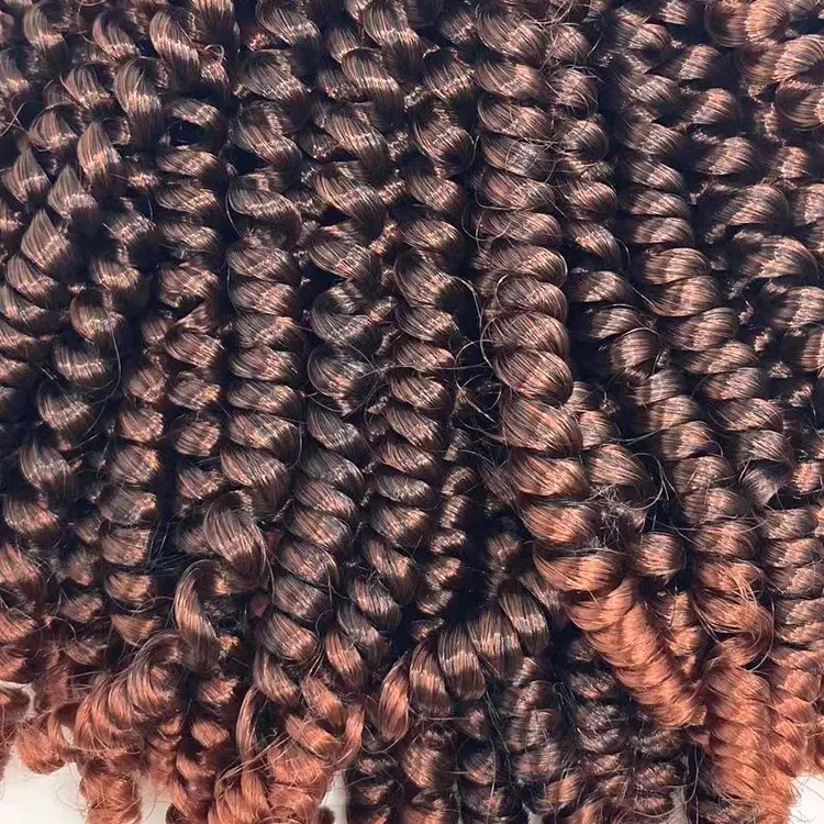 high temperature fiber colorful kinki spring twist ombre kinky nubian twist crochet braids afro kinky twist hair braid