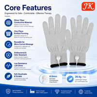 Gants conducteurs de physiothérapie pour l'arthrite de la main Jinke LIG avec électrode EMS et pour le soulagement et le massage des mains
