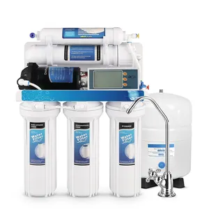 Sistema de filtro de água com monitoramento tds e monitor de vida, melhor venda, sistema de filtro de água com redução de cloro doméstico em 5 estágios, 2021