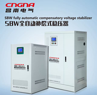 Régulateur de tension triphasé AC TNS/SBW 100KVA AVR SVC Stabilisateur de tension automatique 260V-430V Stabilisateur de tension 380V