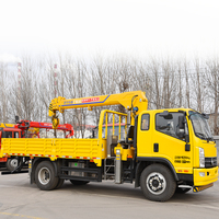 Grue de camionnette à prix d'usine, 3 tonnes/5 tonnes/6,3 tonnes, flèche télescopique, vérin hydraulique MOOG, hauteur de levage 13m