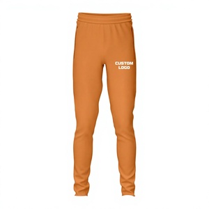 Pantalon de sport en coton double jersey coupe classique orange personnalisé, fabriqué au Pakistan - Product Image 2