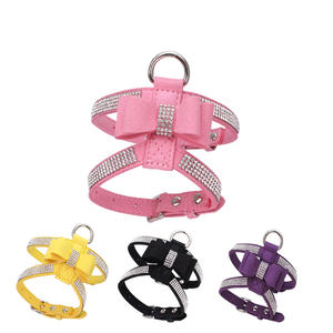 Fashion warna-warni kualitas super tinggi Korea beludru berlian imitasi anjing harness seluruh tubuh untuk hewan peliharaan kecil - Product Image 2