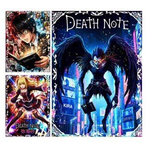 XINGHE <span class=keywords><strong>Studio</strong></span> Japan Anime <span class=keywords><strong>Death</strong></span> <span class=keywords><strong>Note</strong></span> Collection – Cartes à Jouer Écologiques Imprimées en Couleur avec Coins Carrés, Coffret Cadeau - Product Image 1