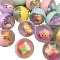Capsules en plastique colorées pour macaron, pièces de 5cm de diamètre, avec jouets à l'intérieur, pour distributeur de machine, comme cadeau pour enfants