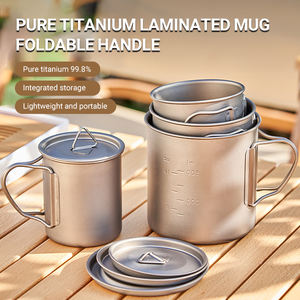 Taza de Té y Café Plegable Portátil de Titanio Ligero Personalizada, Taza Térmica de Una Sola Capa para Exteriores, Senderismo, Picnic, Viajes - Product Image 2