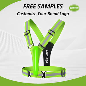 เสื้อกั๊กนิรภัยแบบชาร์จไฟได้มองเห็นได้ชัดเจนมีไฟ LED กระพริบด้านหน้าหลังสายรัดสะท้อนแสงสำหรับใช้ทางยุทธวิธีปรับแต่งโลโก้ได้ - Product Image 2