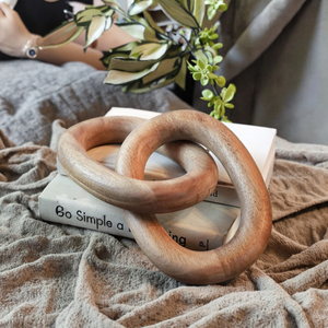 Acacia Chuỗi Gỗ Liên Kết Hôn <span class=keywords><strong>Handmade</strong></span> Trang Trí Điêu Khắc Bằng Gỗ Thủ Công Trang Trí Quà Tặng Cho Bàn Cà Phê Phòng Khách Kệ Hiển Thị - Product Image 5