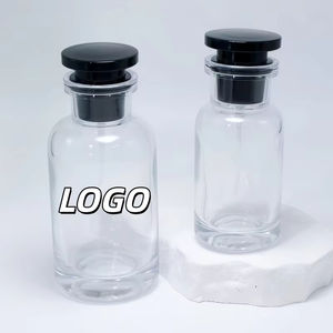 Flacon de parfum en verre transparent rechargeable de luxe personnalisé avec logo, 30 ml, 50 ml, 100 ml, flacons de parfum ronds chinois avec emballage en boîte - Product Image 1