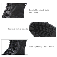 Bottes tactiques en cuir noir les plus vendues, chaussures d'entraînement multifonctionnelles pour l'extérieur, vente directe d'usine, bottes de randonnée en divers matériaux