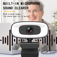 Webcam 1080P 4K Full HD Web kamera PC bilgisayar Mac için ışık ile dizüstü masaüstü YouTube Skype Win10