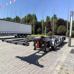 Semi-remorque porte-conteneurs squelette 2 essieux 50 tonnes, neuve ou d'occasion, fabriquée en Chine, vente chaude directe usine - Product Image 4