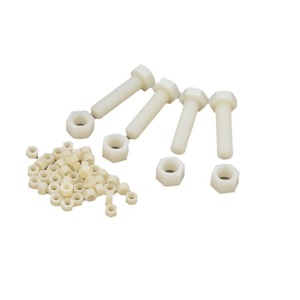 General Plastic Bolts And Nuts Set M6 White Nylon <b>Fasteners</b> For Assembly Applications - Product Image 1