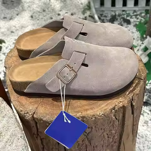 Trong Kho 35-46 Bò Da Retro Birken Cổ Phiếu Phẳng Gót Dép Đi Trong Nhà Với Một Dây Đeo Bãi Biển Birken Cổ Phẳng Slide Giày - Product Image 5