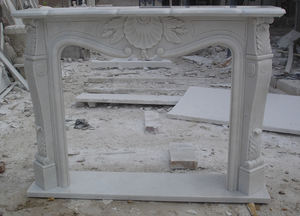 مخصصة الفيكتوري الأبيض كارارا الرخام الموقد النحت صقل توريد الحجر قائمة بذاتها الديكور المنزلي زهرة العقلية - Product Image 5