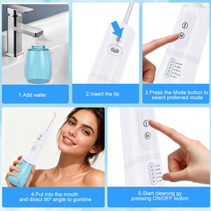 Estilo portátil <span class=keywords><strong>Precio</strong></span> más barato Mejor <span class=keywords><strong>calidad</strong></span> 1100mAh WaterFlosser <span class=keywords><strong>Irrigador</strong></span> oral Limpieza de dientes Selección de agua Flosser de agua <span class=keywords><strong>dental</strong></span> - Product Image 6