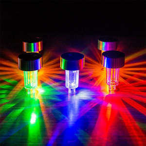 Lampes solaires de jardin RGB LED en acier inoxydable, étanches, pour aménagement paysager extérieur, allée, pelouse, éclairage au sol - Product Image 3