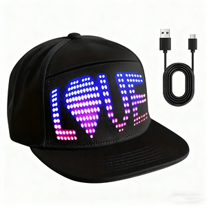 Cappello LED con Luci Lampeggianti a Prezzo di Fabbrica, Controllo APP, Schermo con Testo Scorrevole, Cappellino da Baseball con Display LED - Product Image 2