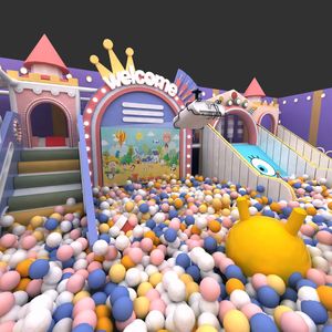 Parque Infantil Interior de Alta Calidad y Buen Precio con Temática de Macaron, Tobogán Grande para Niños con Piscina de Pelotas - Product Image 1