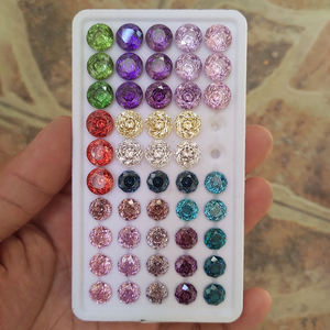 ALTA CALIDAD REDONDA 8A Rose Cut Cubic Zirconia 8mm <span class=keywords><strong>Millennium</strong></span> Rose Forma REDONDA CZ Piedra sintética Piedra preciosa suelta - Product Image 1