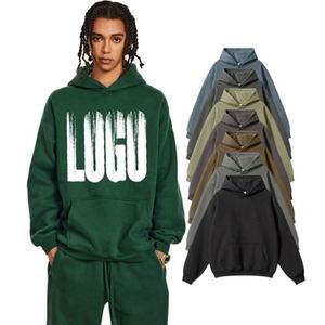 Sweat-shirts d'hiver surdimensionnés à motif de dessin animé 350 GSM, unisexe, haute qualité, poids lourd, essentiels pour hommes - Product Image 1