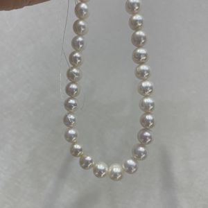 גודל גדול 10-11mm לבן עגול נחמד ברק מים מתוקים מתורבת פנינה אמיתית גדיל עבור פנינה יפה שרשרת - Product Image 3