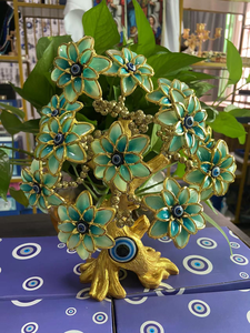 Amuleto azul para presente, amuleto de prata com desenho de elefante da sorte, dinheiro mau olhado, decoração turca para casa - Product Image 3