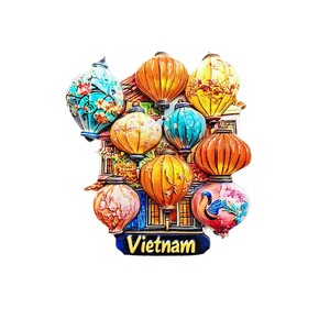Magnete per Frigorifero 3D a Forma di Lampion di Hoi An Vietnamita, Decorazione Magnetica della Cultura Popolare della Città Antica, Mini Ornamento per Frigorifero - Product Image 5