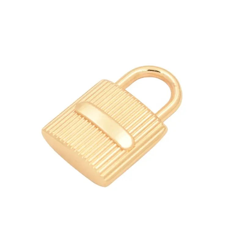 Stock metal die casting solid lock hanging lock for handbag accessory