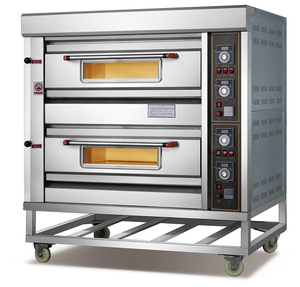 Équipement de boulangerie d'occasion en gros d'usine Fours <span class=keywords><strong>à</strong></span> pizza <span class=keywords><strong>à</strong></span> gaz pour boulangeries Verre Chine <span class=keywords><strong>Porte</strong></span> 1-pont 2 plateaux <span class=keywords><strong>Pain</strong></span> multifonctionnel noir - Product Image 3