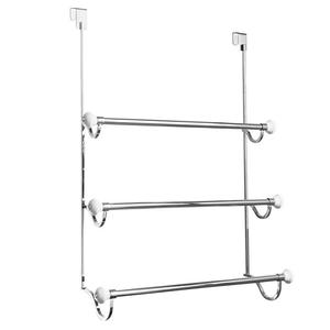Portasciugamani da appendere sopra la porta con ganci, a 3 livelli, in <span class=keywords><strong>acciaio</strong></span> inossidabile, per l'organizzazione del bagno - Product Image 4
