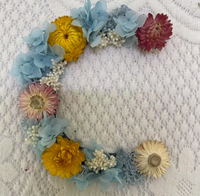 Lettres florales de fleurs séchées personnalisées faites à la main bricolage fleurs d'hortensia séchées artisanat à vendre cadeau donnant