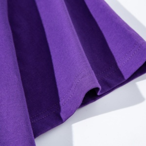 เสื้อยืดผ้าฝ้ายสีม่วงสำหรับทุกเพศเสื้อยืดพิมพ์ลายโลโก้แบบกำหนดเอง - Product Image 4