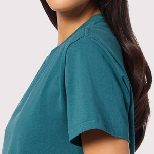 Camisetas de Manga Corta para Mujer, Hechas en Fábrica, de Algodón Multicolor, Ropa Casual con Logotipo Personalizado - Product Image 5