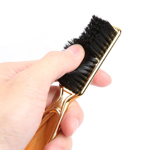 Gold Plated Hair <b>Brush</b> Boar Bristle Oblong Shape Paddle Type For Hair Trimming And Styling Tool - Product Image 2