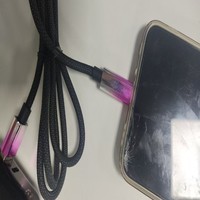 Kabel Data Kompatibel Kamera dengan Tampilan Digital Warna Gradasi, Tipe-C 100W PD 5A Pengisian Cepat, Konduktor Tembaga Murni, dan Jalinan Nilon