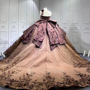 Vestido de Fiesta Largo con Lentejuelas y Encaje, Corte en Forma de Corazón, Antiestático, con Pliegues, para Quinceañera, Baile de Graduación, Modelo LSMU181 - Product Image 2