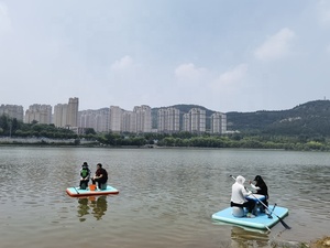 Estera de agua inflable, plataforma de 20cm de <span class=keywords><strong>espesor</strong></span>, muelle <span class=keywords><strong>flotante</strong></span> para yates, estera de natación <span class=keywords><strong>flotante</strong></span> para entretenimiento acuático - Product Image 2