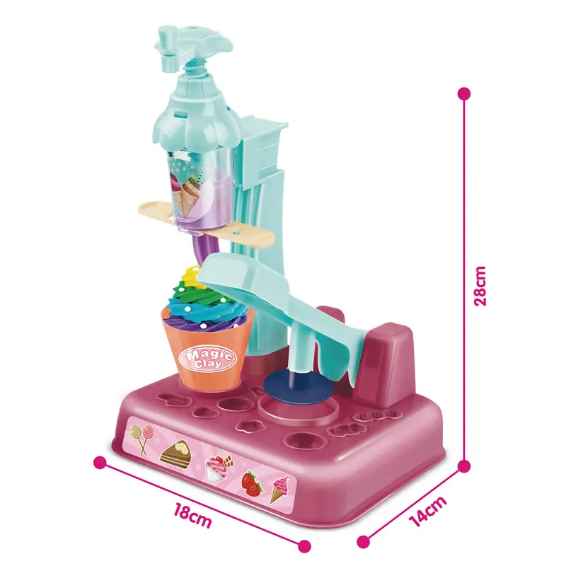 놀이 장난감 아이스크림 기계 DIY 클레이 모델링 어린이 놀이 반죽 놀이