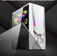 Caja RGB Gaming Pc Soporte de Torre completa Refrigeración por agua ATX Gabinete de computadora de escritorio