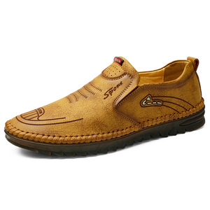 Men's Leather <b>Shoes</b> <b>Soft</b> Cowhide Breathable Rubber Sole Low Heel Leisure Walking Style <b>Shoes</b> - Product Image 5