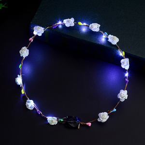 Zhizunlin Led Bloem Kronen Hoofdbanden Vrouwen Slingers Gloeiende Bloemenkrans Kronen Voor Bruiloft Strandfeest Verjaardag Halloween - Product Image 6