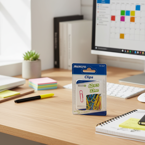 Mengfu M-0041 Graffette Colorate da 33mm, Confezione da 60 Pezzi, in Acciaio, Ferro, Metallo e Plastica, per Ufficio e Scuola, Prodotte in Cina - Product Image 3